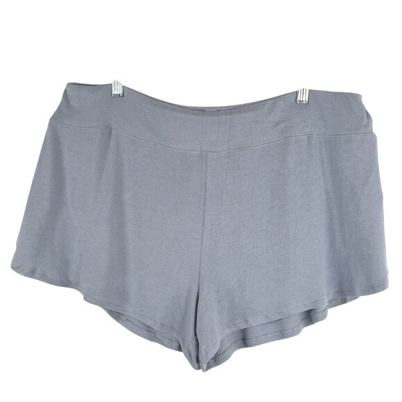 Athleta Well Rested Rib Sleep Short 1X Blue Gray Modal Spandex NWT SS-2083 - Picture 4 of 13